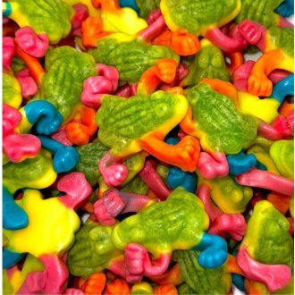 Gumové cukríky s plnenou žabou 300g