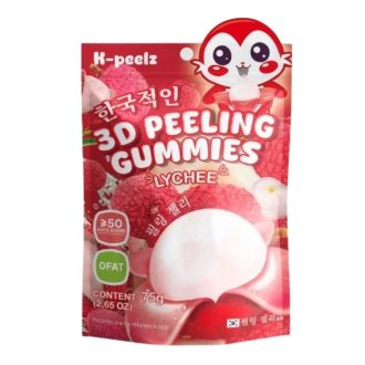   K-Peelz 3D peeling s liči Želé cukríky 75g - odlupovateľné liči gumové cukríky