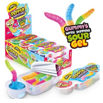 Johnny Bee Dipper Worms - 60g Kyslé gumové červíky