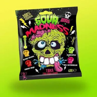 Sour Madness extra kyslé cukríky v tvare lebky 60g
