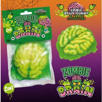   Zombie Brain Halloween 120g - jedlé gumové cukríky v tvare mozgu s cukrovým sirupom