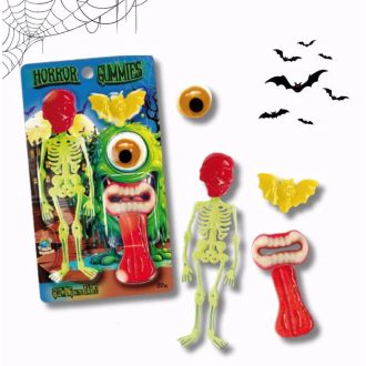   Light Up Halloween Horror Gummies 22g - desivé hororové gumové cukríky v tvare kostry