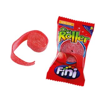 Fini Roller Jahoda Extra kyslé Želé cukríky 25g