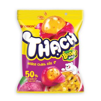   Odlupovateľné gumové cukríky s mučenkou - Orion Boom Mučenka 52g