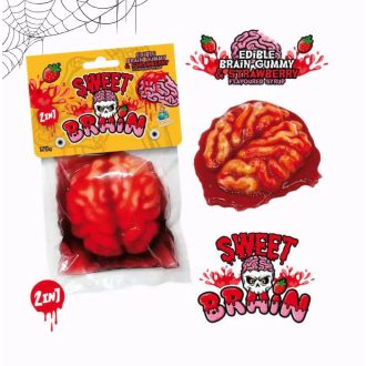   Zombie Brain Halloween 120g - jedlé gumové cukríky v tvare mozgu s cukrovým sirupom