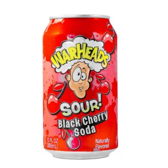   Warheads Sour Black Cherry Sóda s príchuťou čerešne kyslý nealkoholický nápoj 330ml
